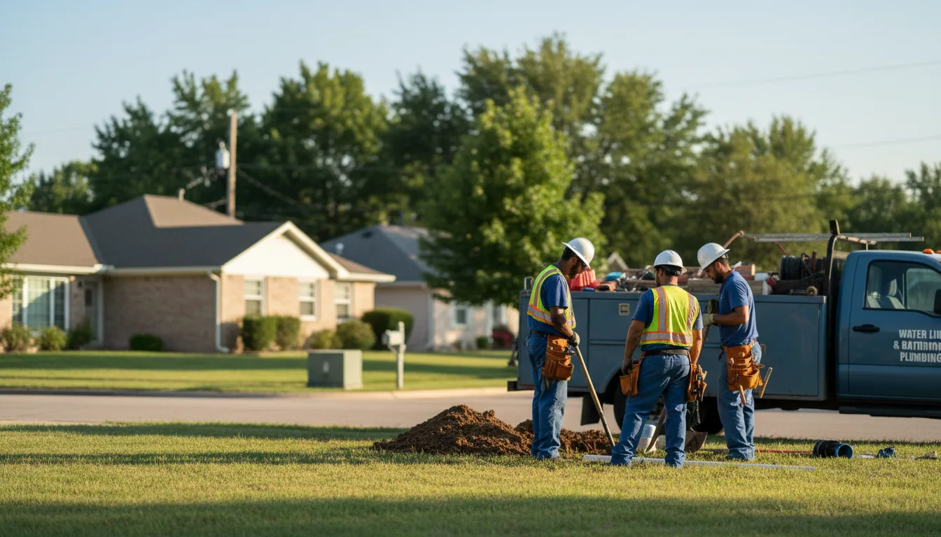 Residential water line and bathroom plumbing service in Reardan, WA